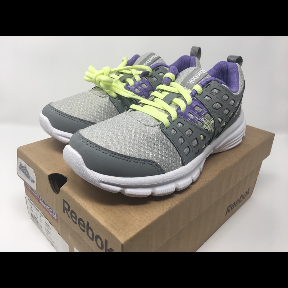 Reebok Speed Rise Steele Gray Orchid Citrus Sz 5M